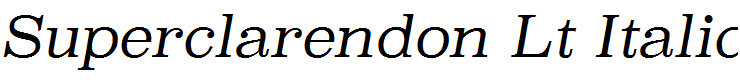 Superclarendon Lt Italic