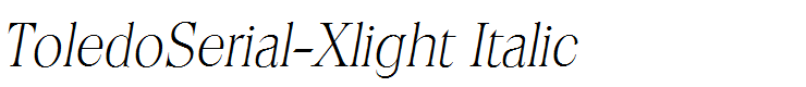 ToledoSerial-Xlight Italic