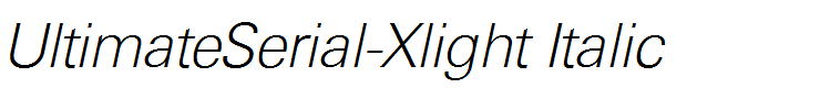 UltimateSerial-Xlight Italic