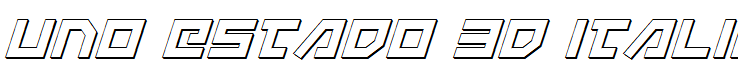 Uno Estado 3D Italic Italic
