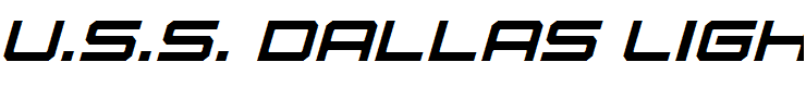 U.S.S. Dallas Light Italic Light Italic