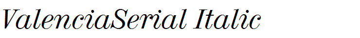 ValenciaSerial Italic