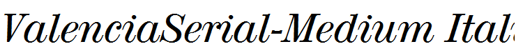 ValenciaSerial-Medium Italic