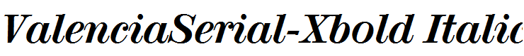 ValenciaSerial-Xbold Italic