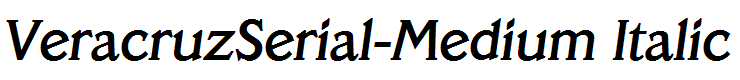 VeracruzSerial-Medium Italic