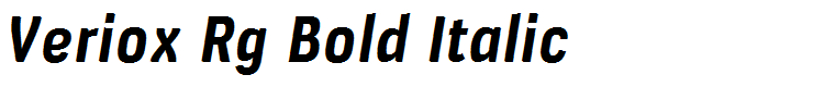 Veriox Rg Bold Italic